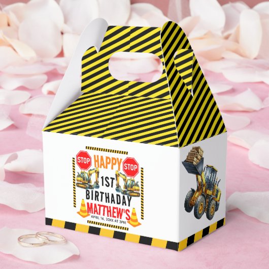 Baukasten Truck 1. Geburtstag Party Geschenkschachtel (Hochzeit)