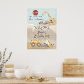 Baukasten Truck Boys 2. Geburtstag Party Poster (Küche)