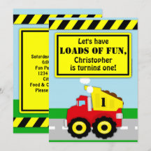 Baukasten Truck Boys erster Geburtstag