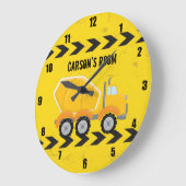 Baukastenboys Personalisierter Kinderraum Große Wanduhr (Winkel)