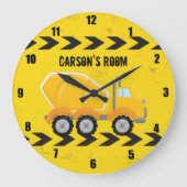 Baukastenboys Personalisierter Kinderraum Große Wanduhr (Vorderseite)