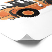 Baukasteneinrichtung für Orange-Radlader Poster (Ecke)