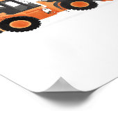 Baukasteneinrichtung für Orange-Radlader Poster (Ecke)