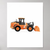 Baukasteneinrichtung für Orange-Radlader Poster (Vorne)