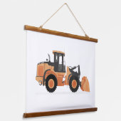 Baukasteneinrichtung für Orange-Radlader Wandteppich Mit Holzrahmen (Gewinkelt)