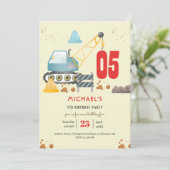 Baukastenjunge Geburtstag Einladung (Stehend Vorderseite)