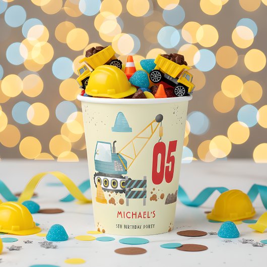 Baukastenjunge Geburtstag Pappbecher