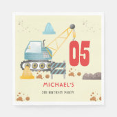 Baukastenjunge Geburtstag Serviette (Vorderseite)