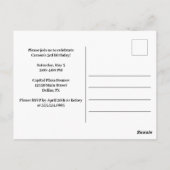 Baukastenwagen - Geburtsurkunde Postkarte (Rückseite)