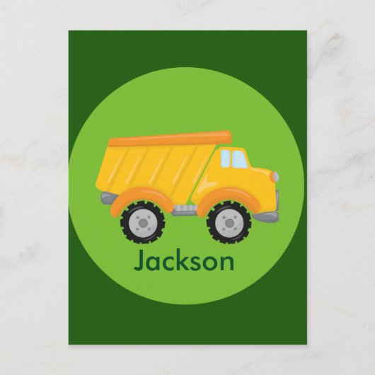 Baukastenwagen Gelbe Kinder Postkarte (Vorderseite)