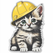Baukatze Aufkleber (Vorderseite)