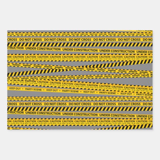 Baukaution Linie Party gibt Dekore Geschenkpapier Set (Vorderseite)