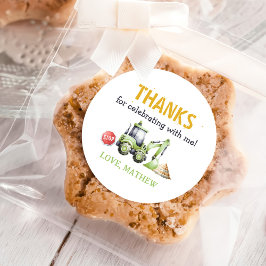 Baukinder 1. Geburtstag Party Runder Aufkleber