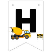 Baukinder glücklich Geburtstags-Party Wimpelkette (Zweite Fahne)