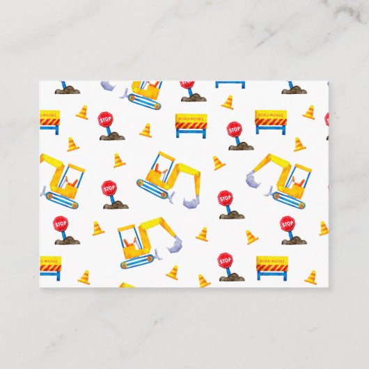 Baukinderduschkarte Begleitkarte (Rückseite)