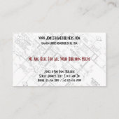 Baukontraktorarchitektur - Visitenkarte (Rückseite)