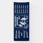 Baukonvention im Retro-Stil Banner (Vertikal)