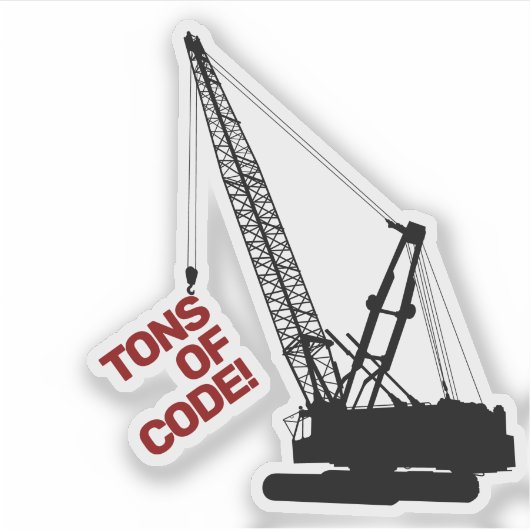 Baukran Aufkleber (Vorderseite)