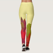 Baukran Fantasie-Kunst-Raupenkran Leggings (Rückseite)