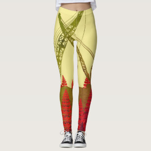 Baukran Fantasie-Kunst-Raupenkran Leggings