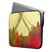 Baukran Fantasy Art Crawler Kranich Laptopschutzhülle (Vorderseite Links)