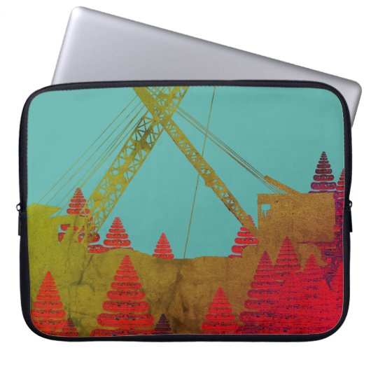 Baukran Fantasy Art Crawler Kranich Laptopschutzhülle (Vorderseite)