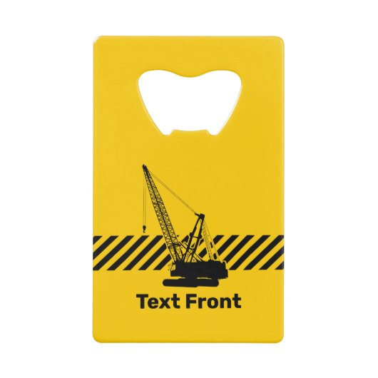 Baukran Geldbeutel Flaschenöffner (Vorderseite)