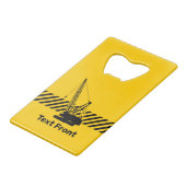 Baukran Geldbeutel Flaschenöffner (Vorderseite Schrägansicht)