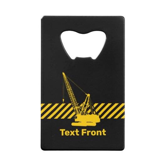 Baukran Geldbeutel Flaschenöffner (Vorderseite)