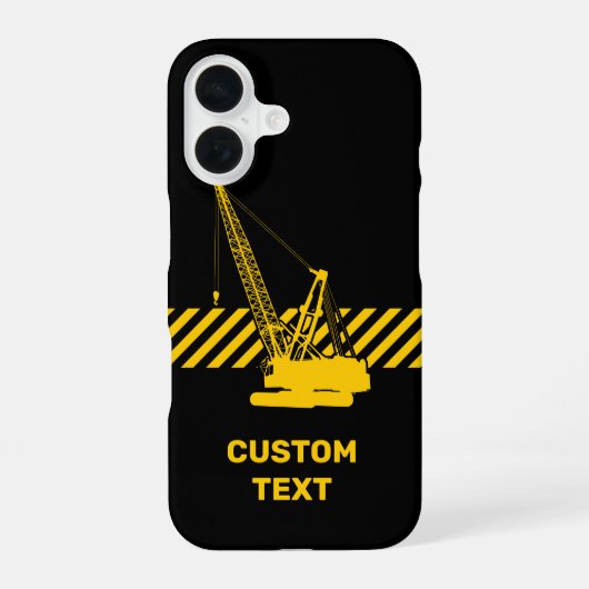 Baukran iPhone 16 Hülle (Rückseite)
