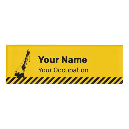 Baukran Namenschild (Vorderseite)