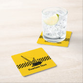 Baukran Rechteckiger Pappuntersetzer (Vor Ort)