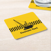 Baukran Rechteckiger Pappuntersetzer (angewinkelt)