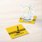 Baukran Rechteckiger Pappuntersetzer (Vor Ort)