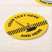 Baukran Runder Pappuntersetzer (Angewinkelt)