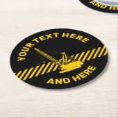 Baukran Runder Pappuntersetzer (Angewinkelt)