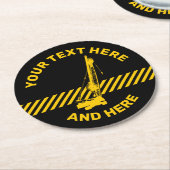 Baukran Runder Pappuntersetzer (Angewinkelt)