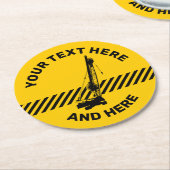 Baukran Runder Pappuntersetzer (Angewinkelt)