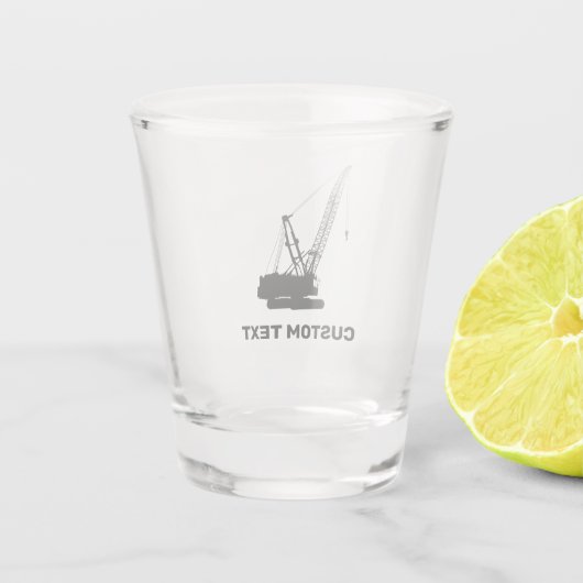 Baukran Schnapsglas (Rückseite)