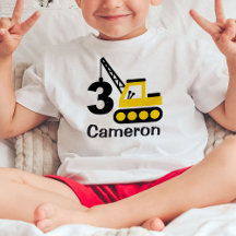Baukran T-Shirt zum 3. Geburtstag für Jungen