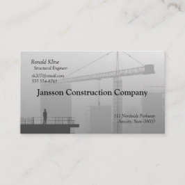 Baukran und Arbeiter Visitenkarte