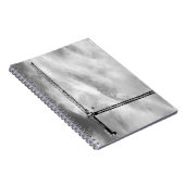 Baukran und Sky Black and White Foto Notizblock (Rechte Seite)