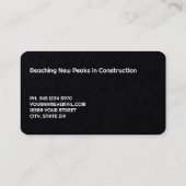 Baukran Visitenkarte (Rückseite)