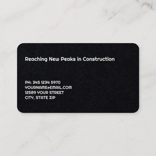 Baukran Visitenkarte (Rückseite)