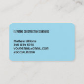 Baukran Visitenkarte (Rückseite)