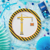 Baukrane Geburtstagspartikelplatte Pappteller (Party)