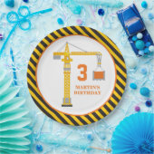 Baukrane Geburtstagspartikelplatte Pappteller (Party)