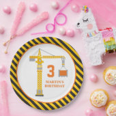 Baukrane Geburtstagspartikelplatte Pappteller (Party)