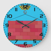 Baukrane Hubsteinwand Große Wanduhr (Vorderseite)