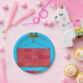 Baukrane Hubsteinwand Pappteller (Party)